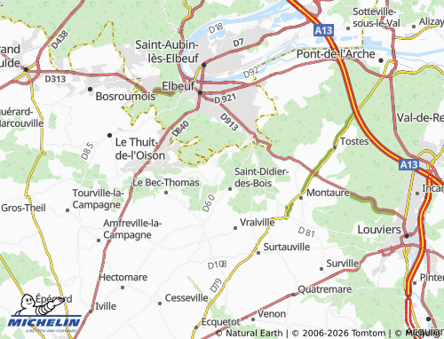 MICHELIN Neuf-Moulin map - ViaMichelin