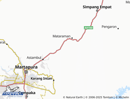 MICHELIN Banua Anyar Danau Salak map - ViaMichelin