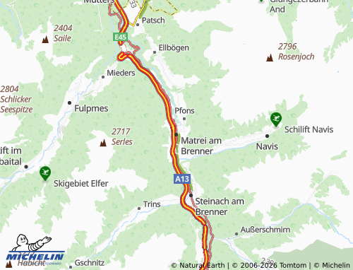 MICHELIN Matrei am Brenner map - ViaMichelin