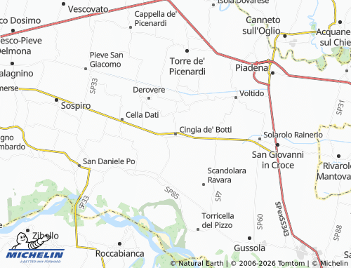 MICHELIN Cingia de' Botti map - ViaMichelin