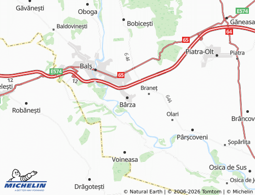 Kaart MICHELIN Bârza - ViaMichelin