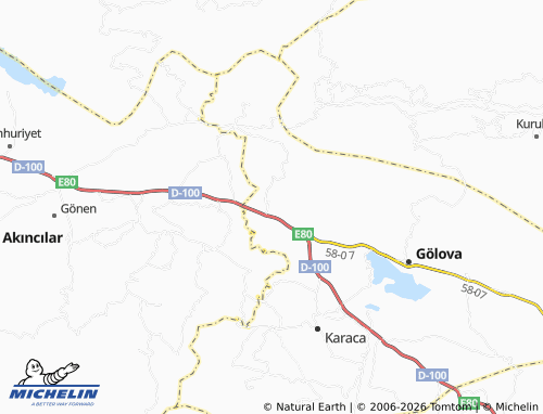 MICHELIN Boğazköy map - ViaMichelin