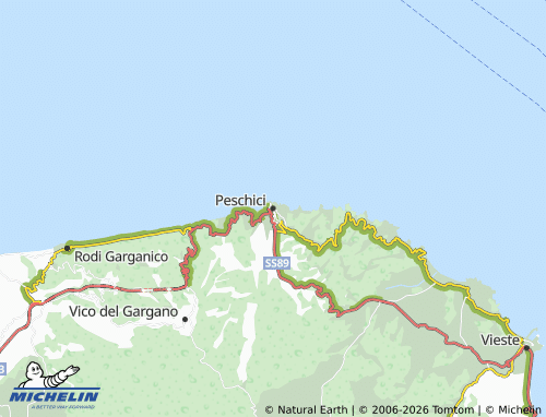 MICHELIN Peschici map - ViaMichelin