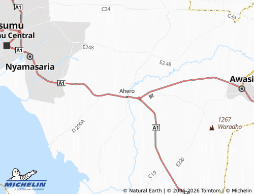 MICHELIN Ahero map - ViaMichelin