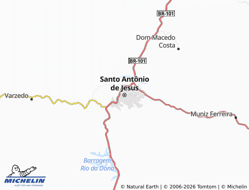Mappa MICHELIN Santo Antônio de Jesus - ViaMichelin