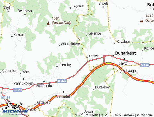 MICHELIN Gencelli map - ViaMichelin