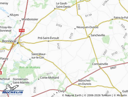 MICHELIN Bullainville map - ViaMichelin