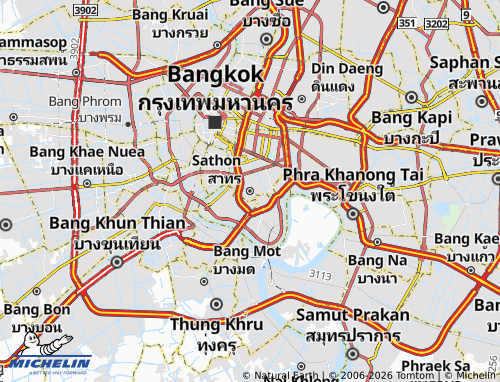 Kaart MICHELIN Sathon - ViaMichelin