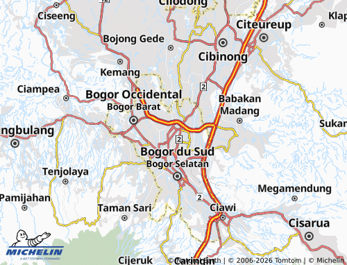 MICHELIN Tanah Sareal map - ViaMichelin