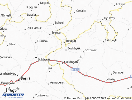 MICHELIN Bozhüyük map - ViaMichelin