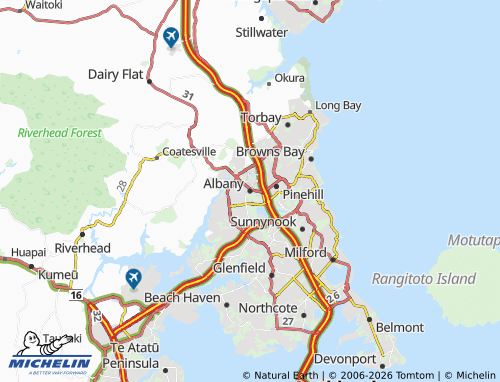 Mapa MICHELIN Albany - ViaMichelin