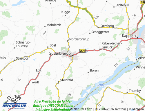 MICHELIN Süderbrarup map - ViaMichelin