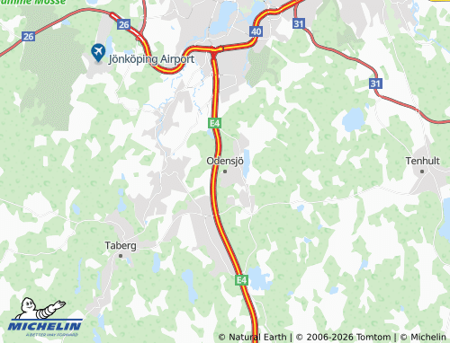 MICHELIN Odensjö map - ViaMichelin