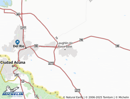 MICHELIN Laughlin Air Force Base map - ViaMichelin