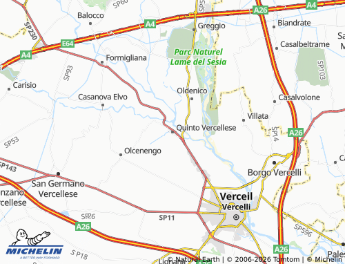 Mappa MICHELIN Quinto Vercellese - ViaMichelin