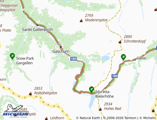 Mappa MICHELIN Partenen - ViaMichelin