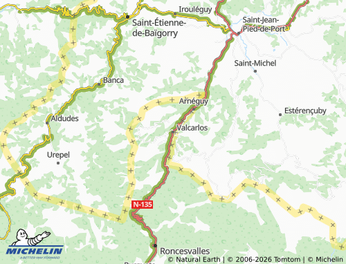 Carte MICHELIN Valcarlos - ViaMichelin