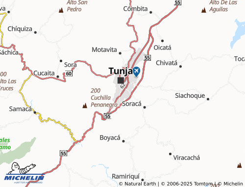 MICHELIN Santiago de Tunja map - ViaMichelin