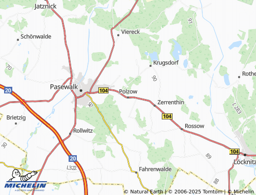 Carte MICHELIN Polzow - ViaMichelin