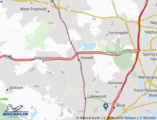 Mappa MICHELIN Howell - ViaMichelin
