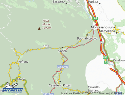 Mappa MICHELIN Sanza - ViaMichelin