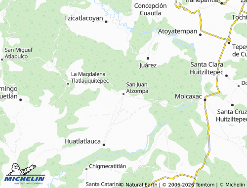 MICHELIN San Juan Atzompa map - ViaMichelin
