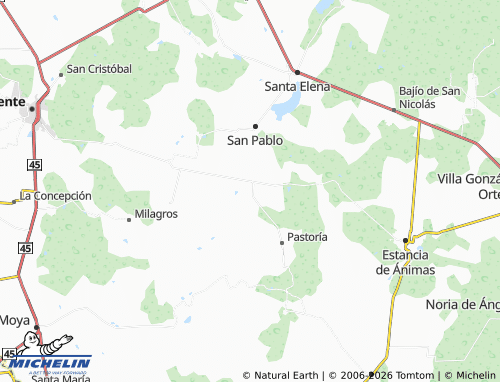 MICHELIN Santo Tomás Venaditos map - ViaMichelin
