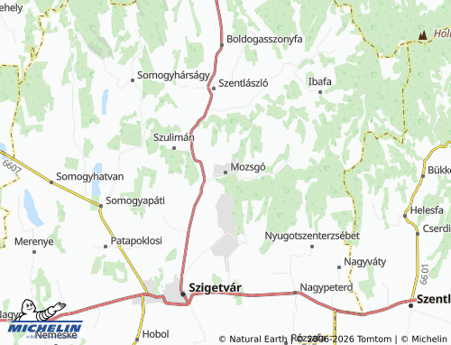 Mapa MICHELIN Mozsgó - ViaMichelin