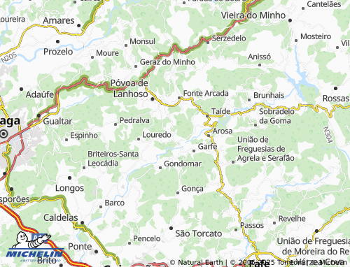 MICHELIN-Landkarte Poça Nova - ViaMichelin