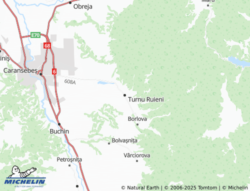 MICHELIN Turnu Ruieni map - ViaMichelin