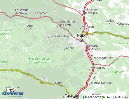 MICHELIN Ganac map - ViaMichelin