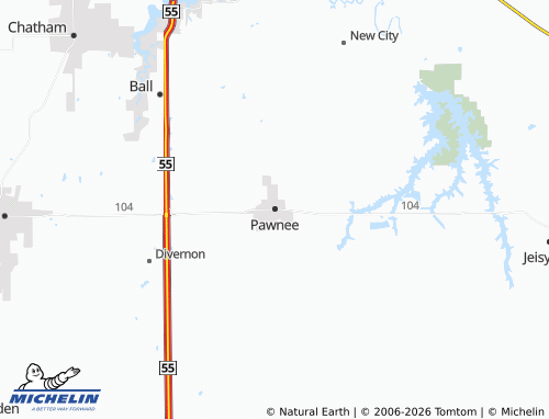 Mappa MICHELIN Pawnee - ViaMichelin