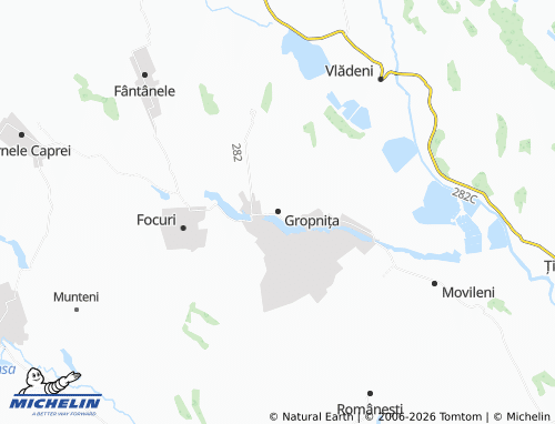 MICHELIN Gropnița map - ViaMichelin