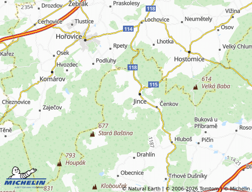 Mappa MICHELIN Ohrazenice - ViaMichelin