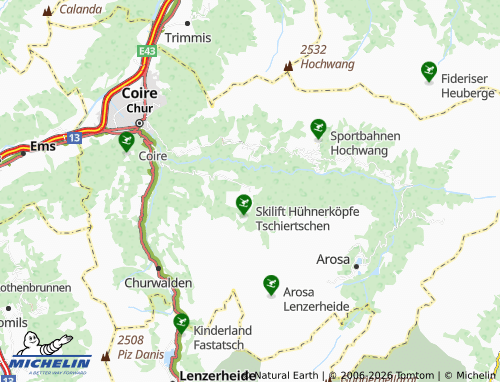 Mapa MICHELIN Tschiertschen - ViaMichelin