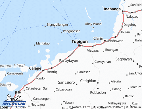 Mappa MICHELIN Pinayagan Sur - ViaMichelin