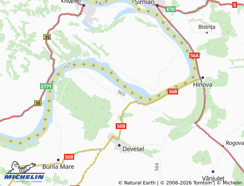 MICHELIN Tismana map - ViaMichelin