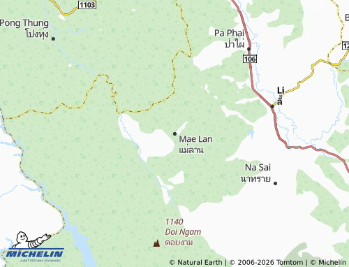 Mapa MICHELIN Mae Lan - ViaMichelin
