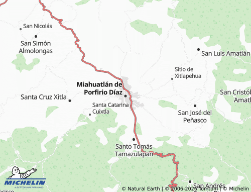 Mappa MICHELIN Miahuatlán de Porfirio Díaz - ViaMichelin