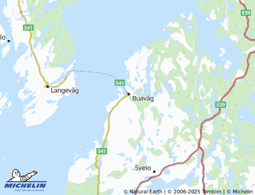 MICHELIN Buavågen map - ViaMichelin