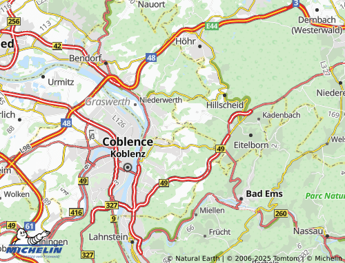 MICHELIN Mallendarer Bachtal map - ViaMichelin