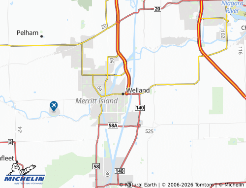 Mappa MICHELIN Welland - ViaMichelin