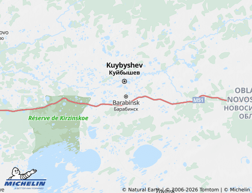 MICHELIN-Landkarte Barabinski Rajon - ViaMichelin