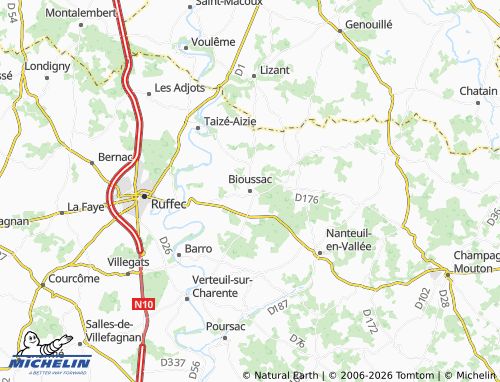 Mapa MICHELIN Bioussac - ViaMichelin