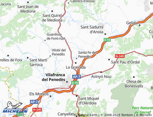 Mapa MICHELIN Santa Fe del Penedès - ViaMichelin