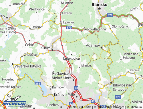 Mappa MICHELIN Lelekovice - ViaMichelin