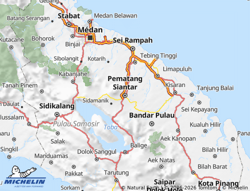 MICHELIN Pematang Siantar map - ViaMichelin