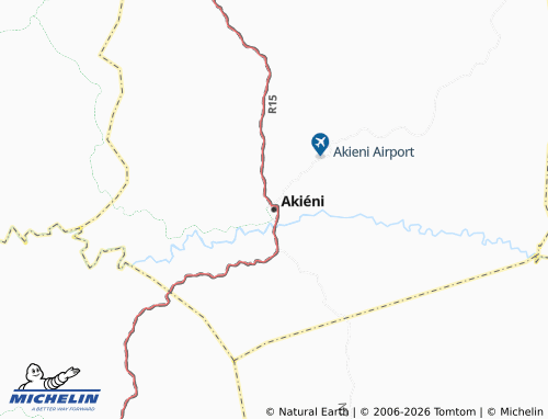 MICHELIN Akiéni map - ViaMichelin