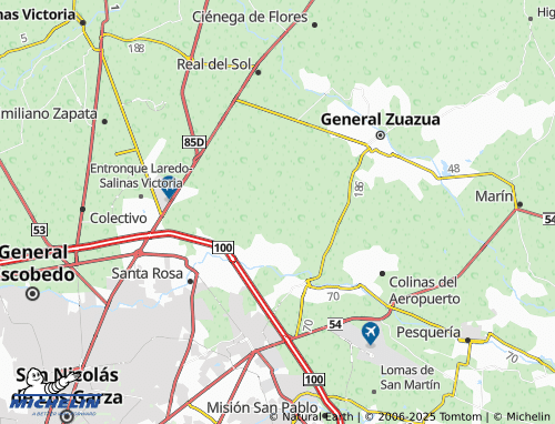 Carte MICHELIN Los Cielos de Apodaca - ViaMichelin