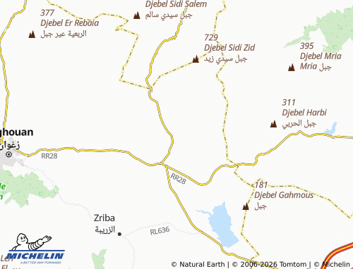 Carte MICHELIN Oued Ezzit - ViaMichelin